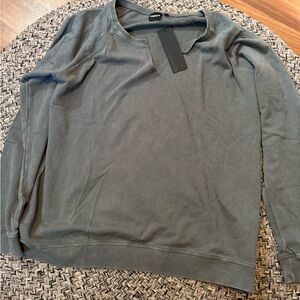 Mono B Gray Crewneck Sweater Soft Knit Essential